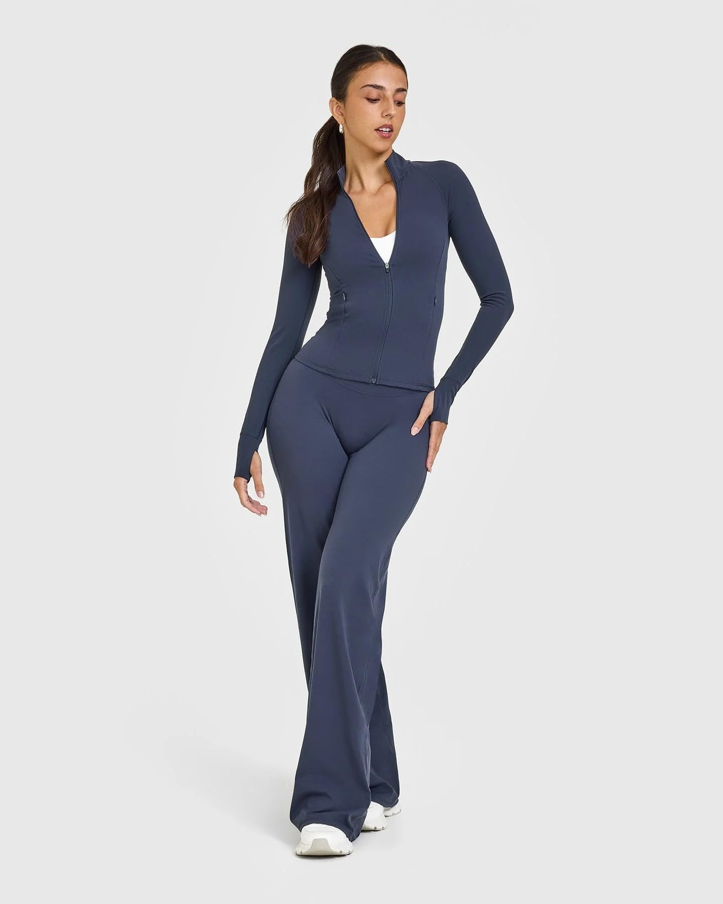 OQQ Yoga Pants Women High Waist Stretch Casual Soft Straight Leg Bottoms