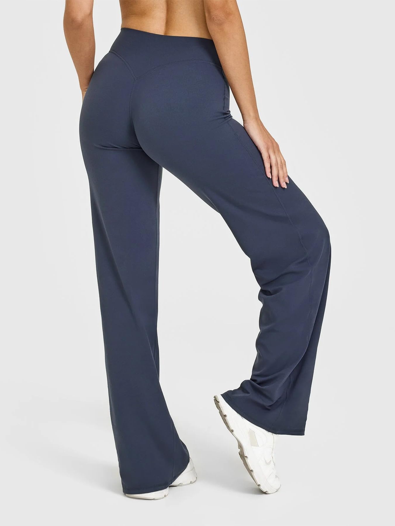 OQQ Yoga Pants Women High Waist Stretch Casual Soft Straight Leg Bottoms