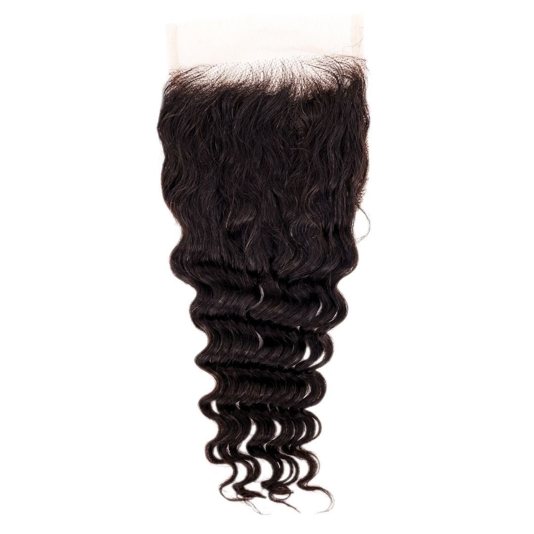 Brazilian Deep Wave 4x4 Closure - SHREYABEAUTYSTORE