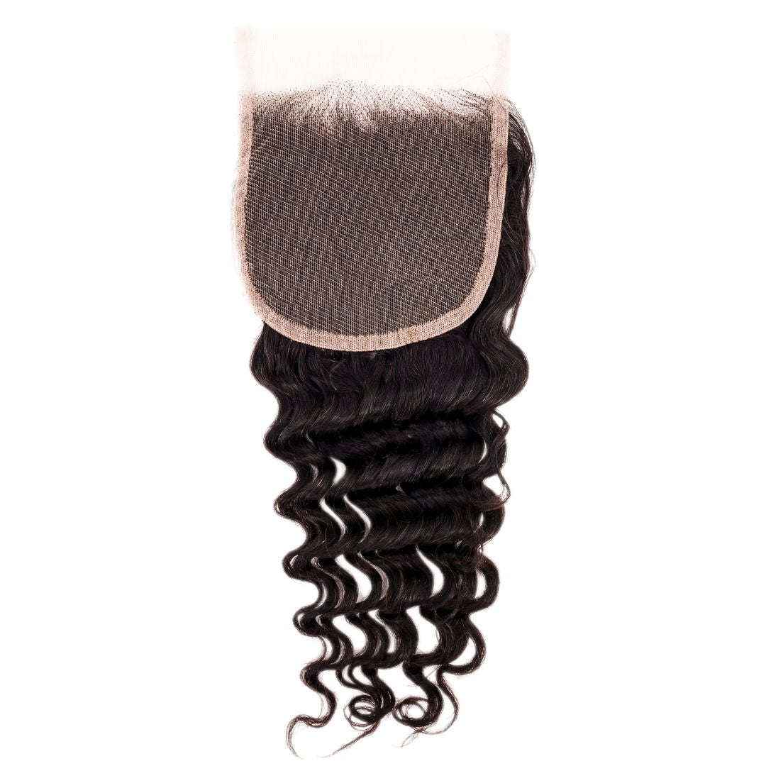 Brazilian Deep Wave 4x4 Closure - SHREYABEAUTYSTORE