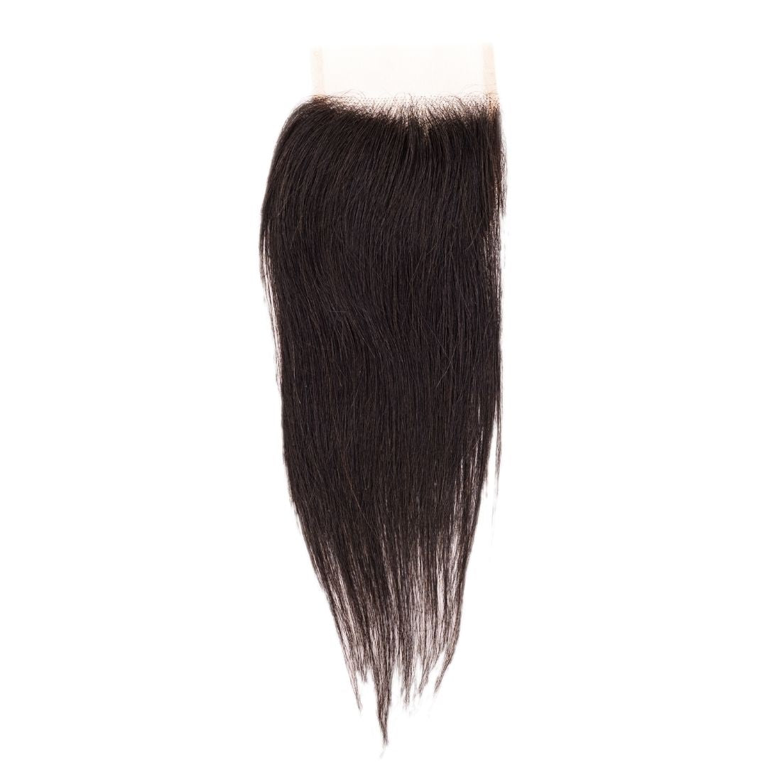 Brazilian Silky Straight 4x4 Transparent Closure - SHREYABEAUTYSTORE