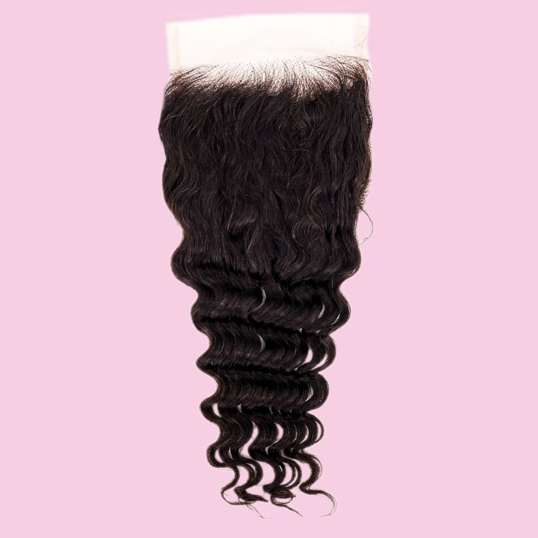 Brazilian Deep Wave 4x4 Closure - SHREYABEAUTYSTORE