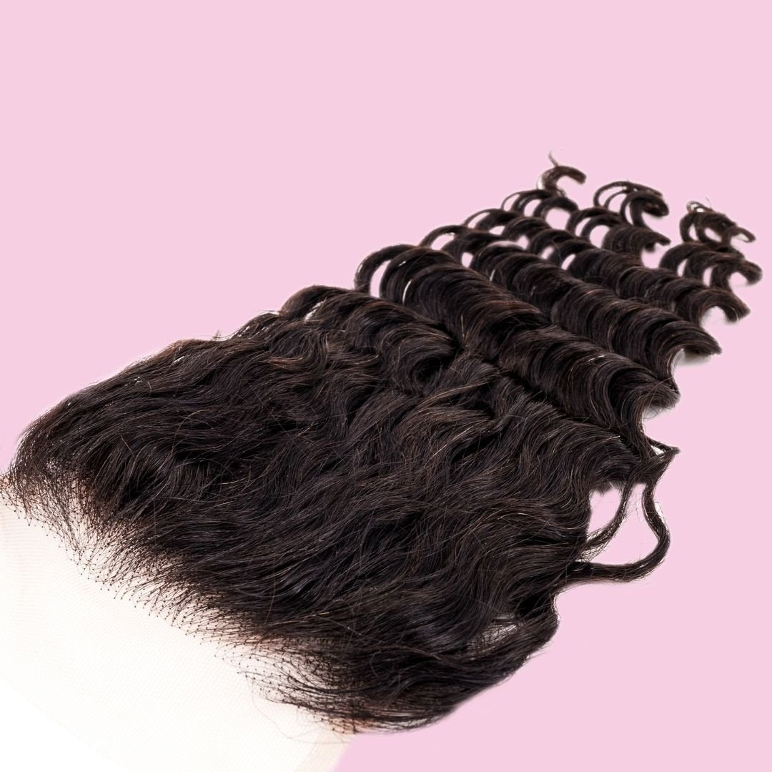Brazilian Deep Wave 4x4 Closure - SHREYABEAUTYSTORE