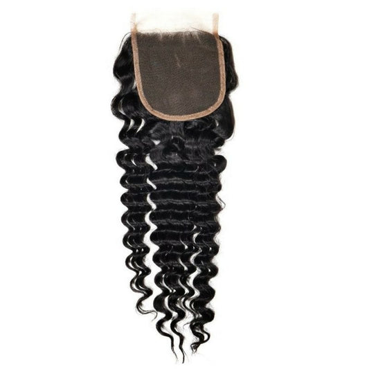 Brazilian Deep Wave 4x4 Closure - SHREYABEAUTYSTORE