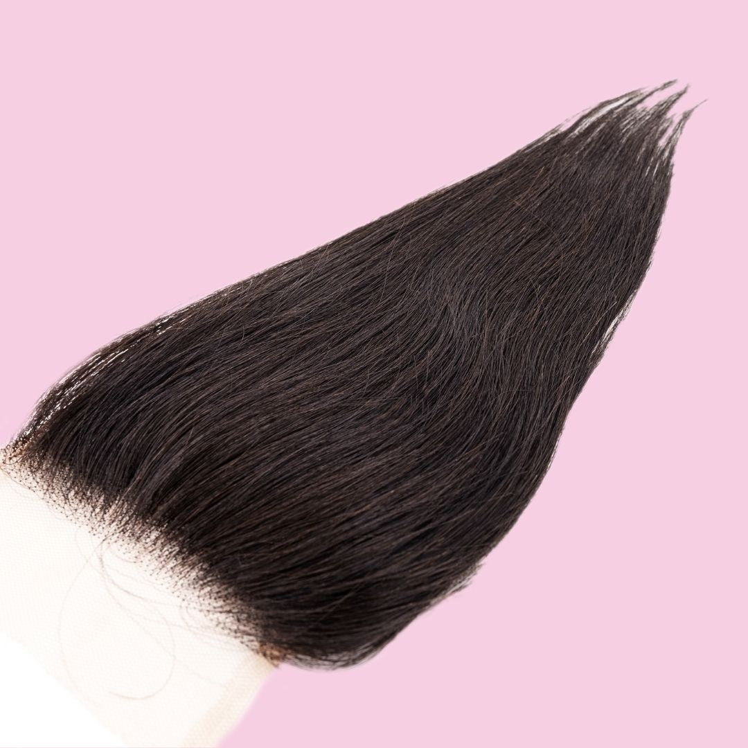 Brazilian Silky Straight 4x4 Transparent Closure - SHREYABEAUTYSTORE