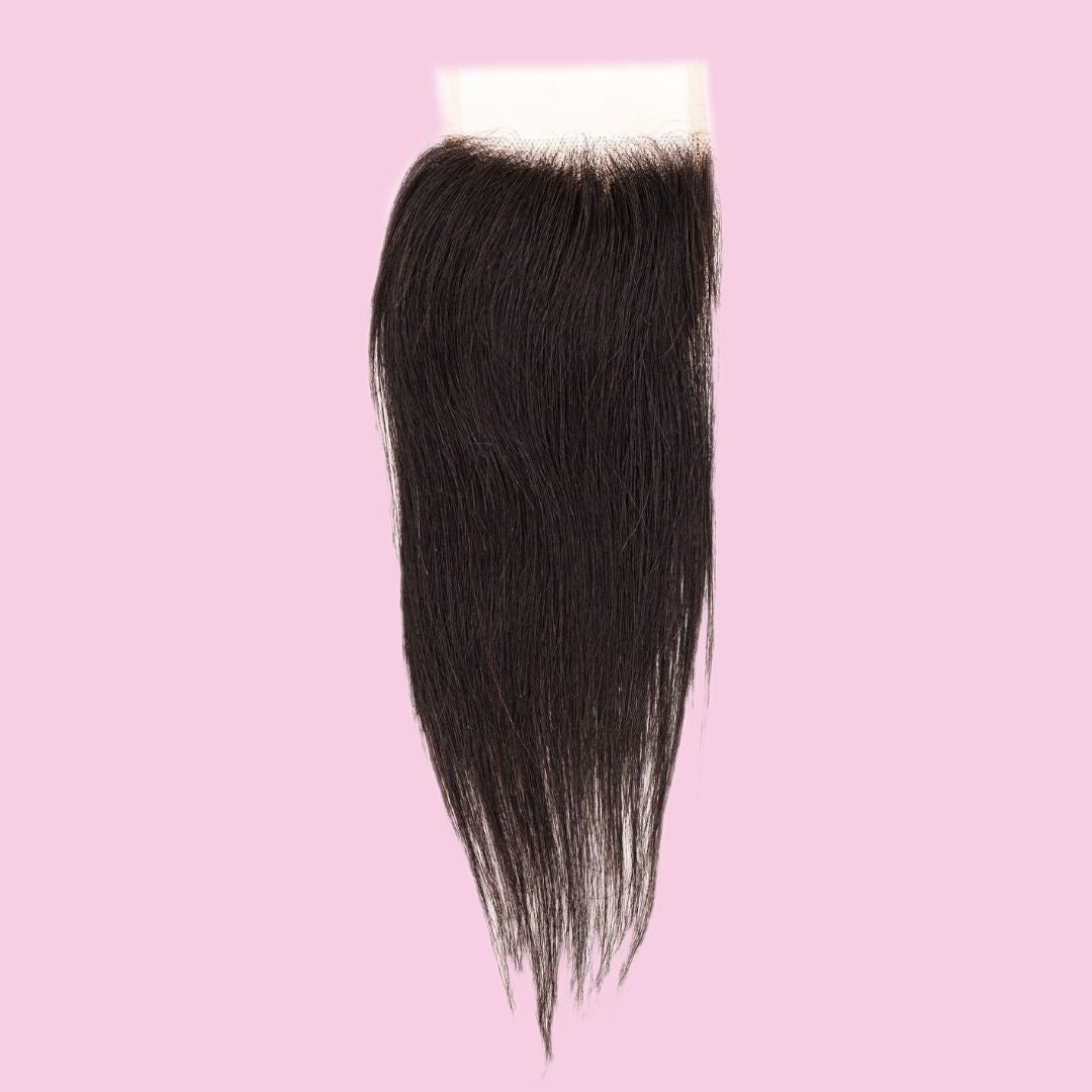 Brazilian Silky Straight 4x4 Transparent Closure - SHREYABEAUTYSTORE