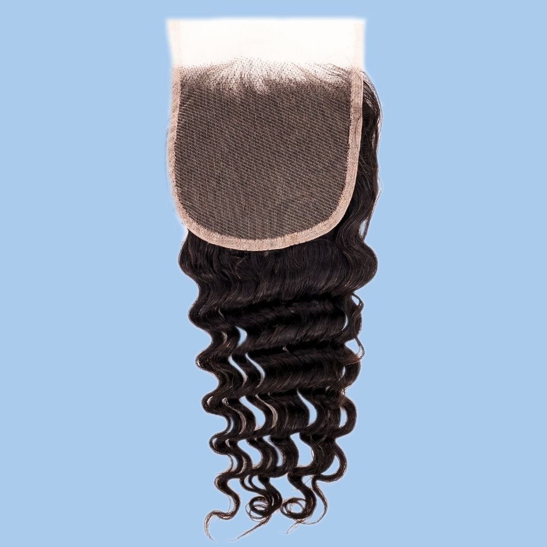 Brazilian Deep Wave 4x4 Closure - SHREYABEAUTYSTORE