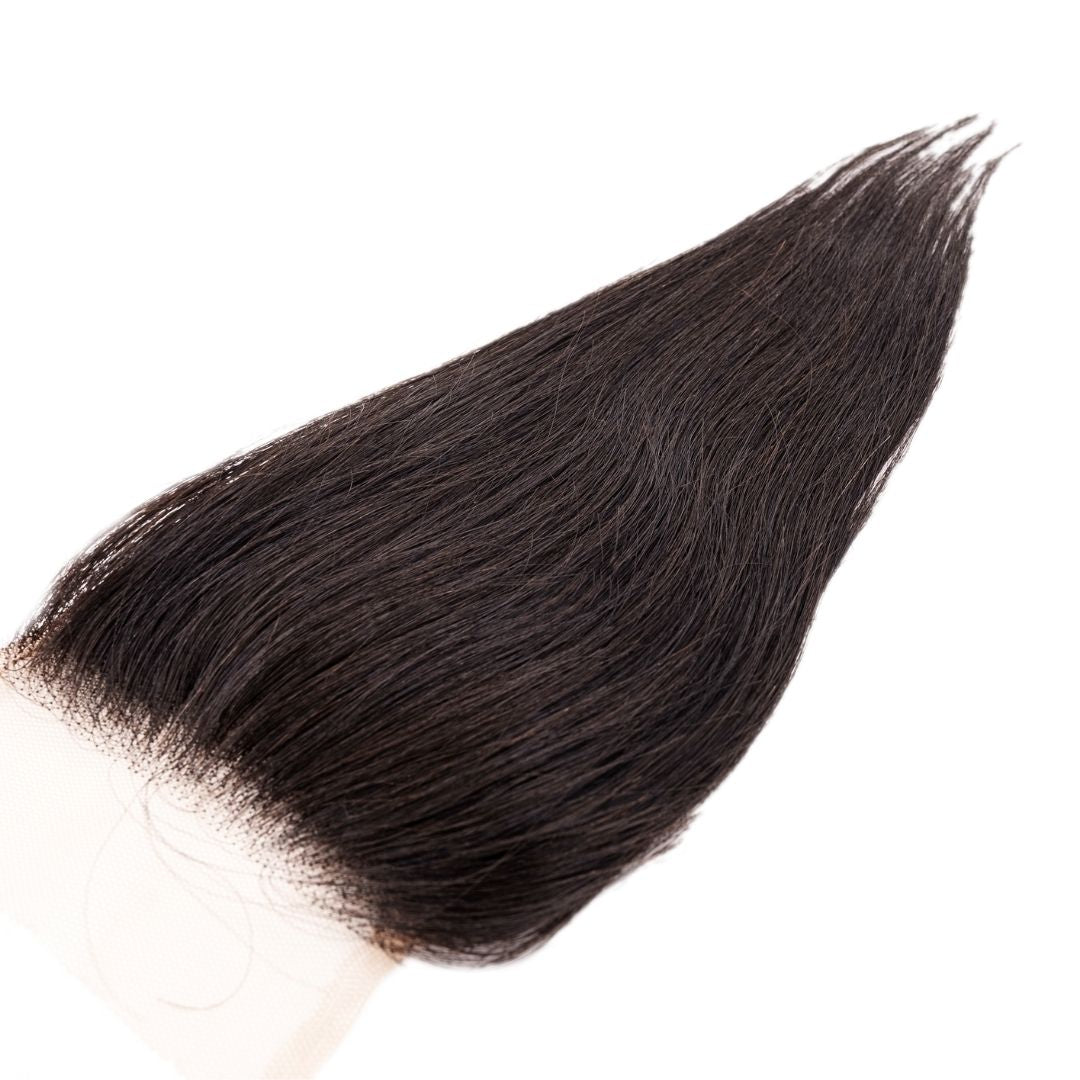 Brazilian Silky Straight 4x4 Transparent Closure - SHREYABEAUTYSTORE